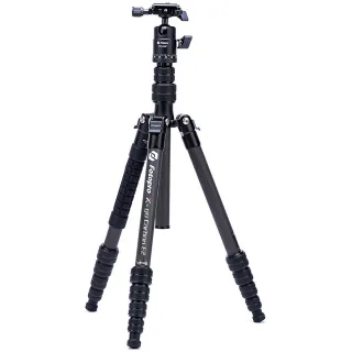 【FOTOPRO】X-GO Carbon E2 二代 專業輕巧碳纖維三腳架套組 (公司貨) 載重8公斤 雙全景雲台 可拆成單腳架