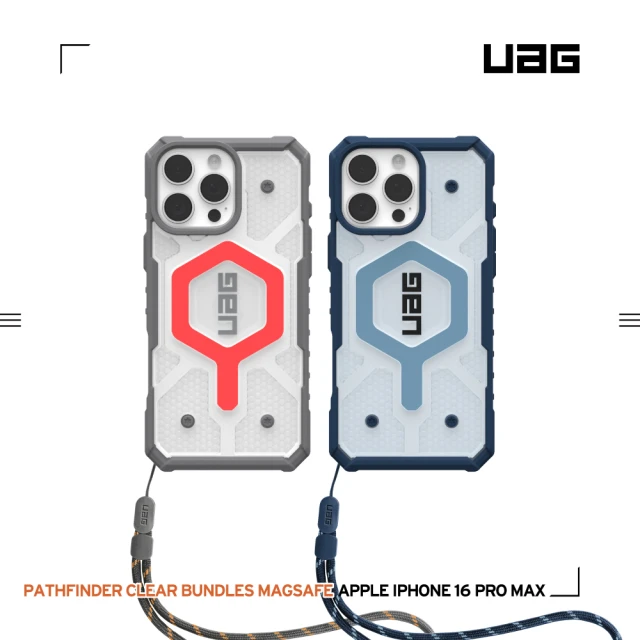 UAG iPhone 16 Pro Max 磁吸耐衝擊經典手腕掛繩保護殼-透色款(支援MagSafe無線充電)