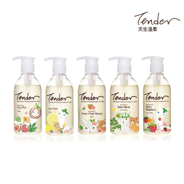 【TENDER 天生溫柔】寵物安撫淋浴露（貓咪專用）250ml*2入組│台灣公司貨(洗毛精)