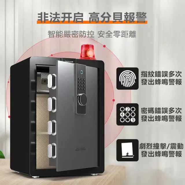【AMITOF】歐奈斯保險櫃 60公分指紋密碼(保險櫃 保險箱 大型保險箱 電子保險箱 歐奈斯 入墻式保險櫃)