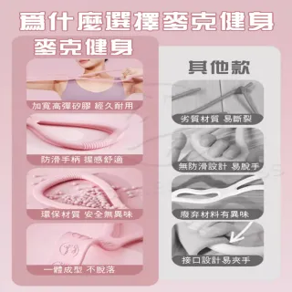 【Michael Fitness 麥克健身】一字拉力帶 拉力繩 八字拉力帶(體式導引 加寬高彈力矽膠)