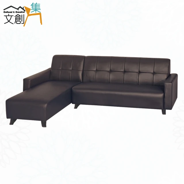 IDEA 蘭德獨立筒L型轉角亞麻布沙發椅/布沙發(附腳凳)好