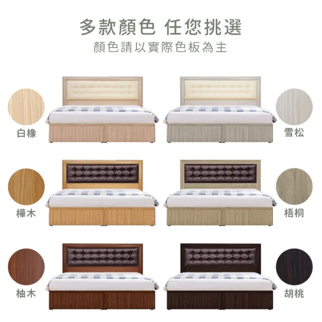 【ASSARI】雙人5尺精緻皮革二件式房間組_床頭片+6分床底