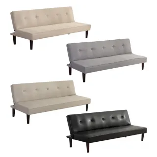 【IDEA】德古極簡三段式165CM沙發床/皮沙發 布沙發(任選色/雙材質)