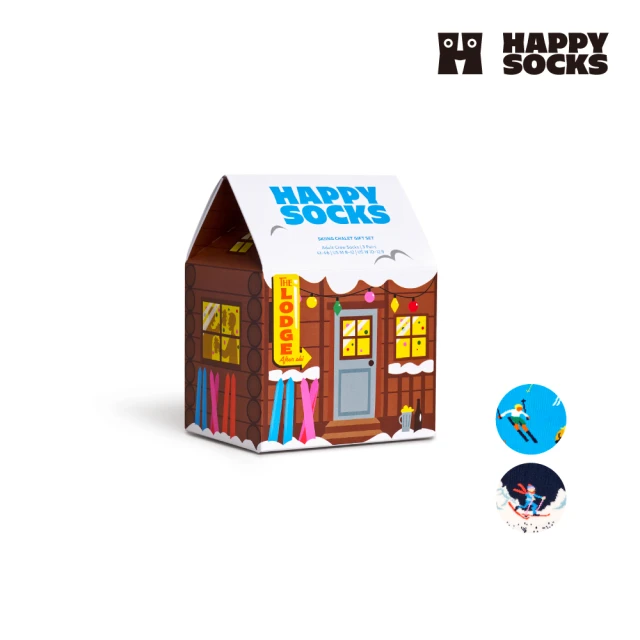 Happy Socks Holiday Gift系列-滑雪小屋2入組(時尚款/穿搭款)