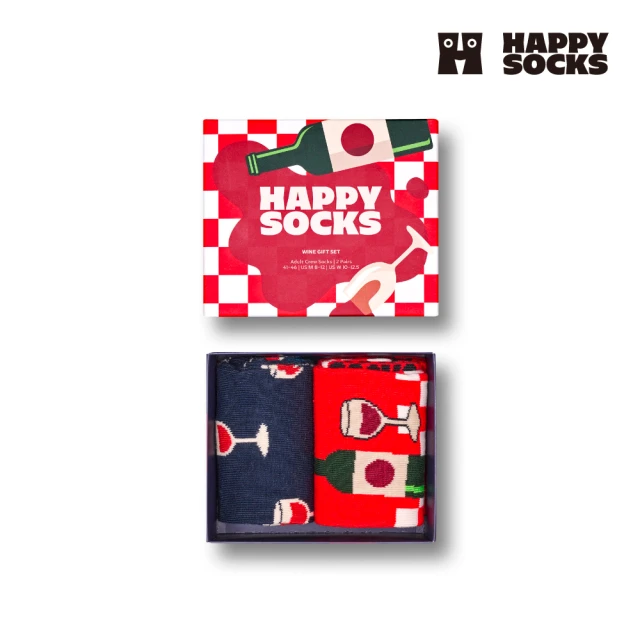 Happy Socks Wine Gift系列-香醇葡萄酒2入組(時尚款/穿搭款)