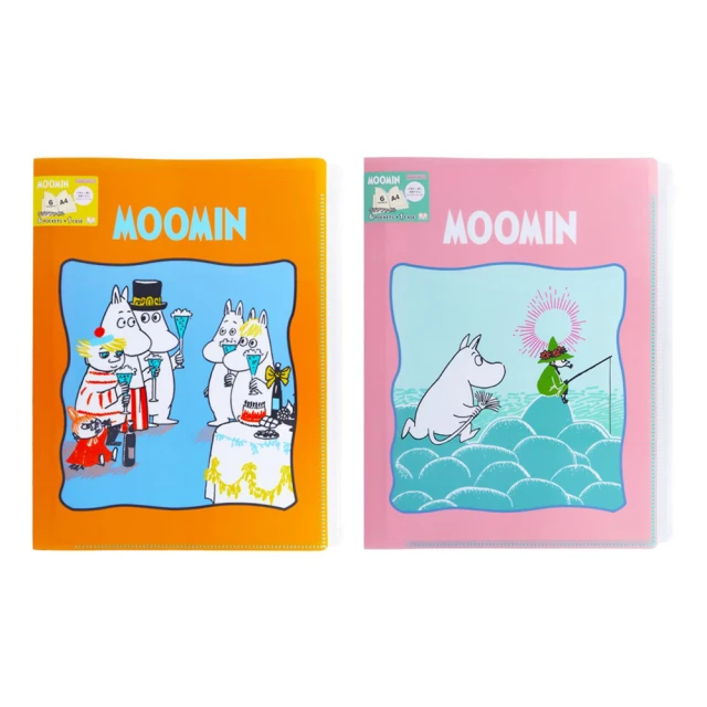 sun-star MOOMIN 嚕嚕米 北歐納維亞風格 A4 雙開式夾鏈資料冊