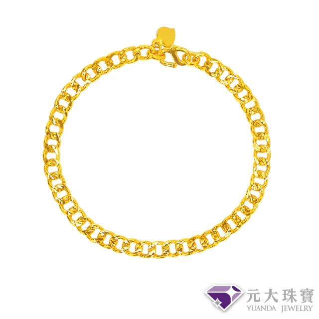 【元大珠寶】黃金手鍊純金9999鍊戀品味 單善 古巴鍊(2.53錢正負5厘)