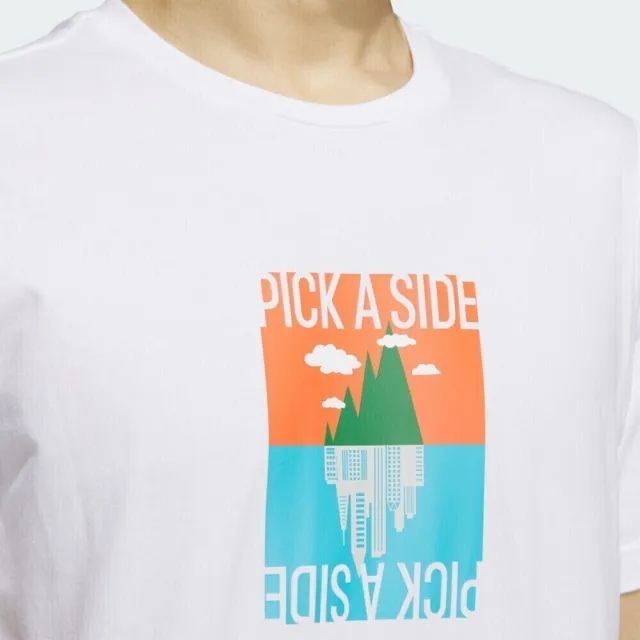 【adidas 愛迪達】GFX SS Tee 180 男 T恤 運動上衣 休閒短袖 抗臭科技 白(IS0271)