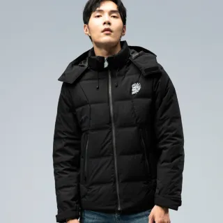 【BLUE WAY】男裝 貼合無縫拆脫帽  羽絨外套-鬼洗