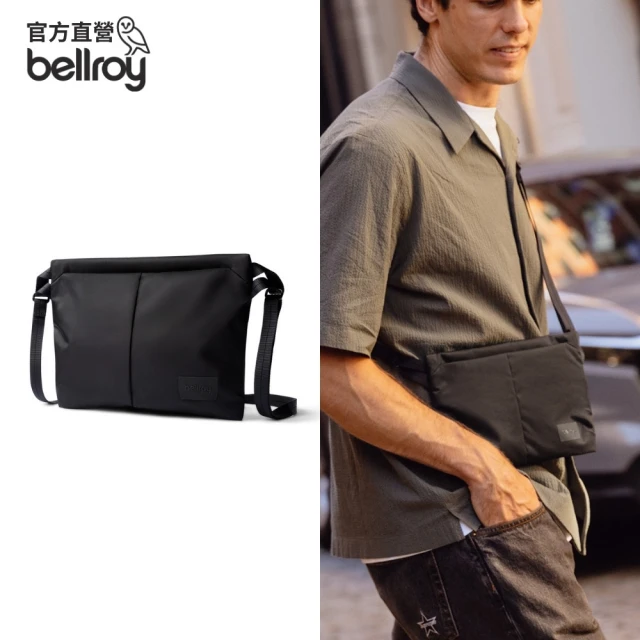 Bellroy 官方直營 Laneway Sacoche 城市斜挎包 3.5L(陳玄黑)