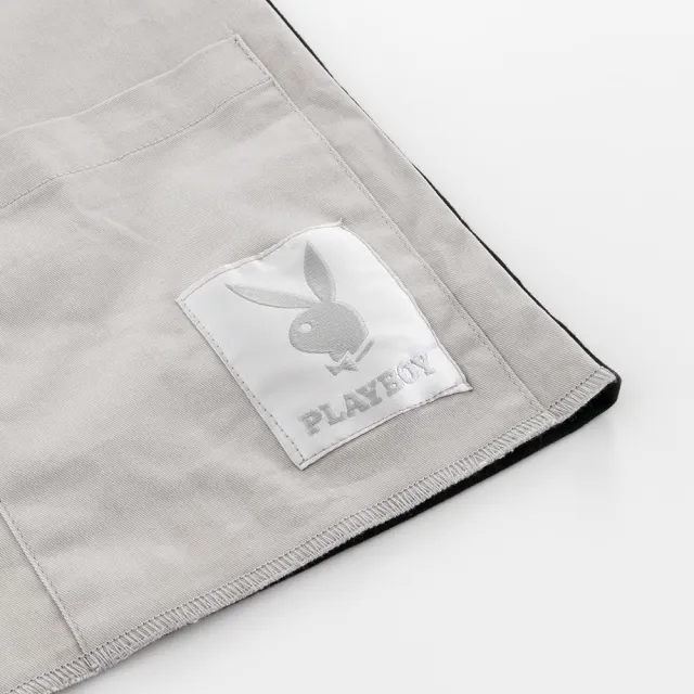 【PLAYBOY】異材質拼接撞色H型洋裝(黑色)