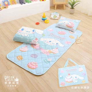【享夢城堡】MIT兒童四季被童枕睡墊收納袋四件組(三麗鷗大耳狗 泡泡糖球 卡通授權幼兒園午睡)