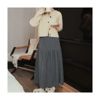 【OB 嚴選】素色不規則拼接蛋糕長裙 《CA3063》
