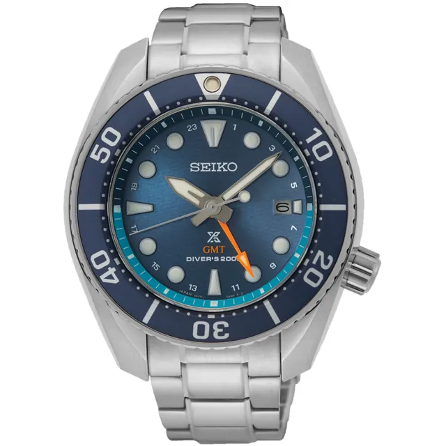 【SEIKO 精工】PROSPEX SUMO GMT太陽能200米潛水錶-45mm(5K65-0AA0B/SFK001J1)