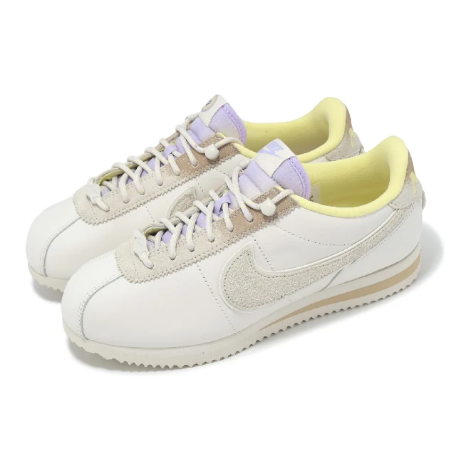 NIKE 耐吉 阿甘鞋 Wmns Cortez 23 Premium 女鞋 米白 鵝黃 復古 休閒鞋(FZ5041-011)