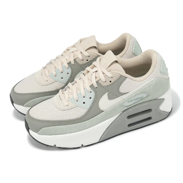 NIKE 耐吉 休閒鞋 Air Max 90 LV8 女鞋 厚底 增高 綠 米白 氣墊 運動鞋(FD4328-108)