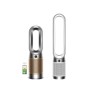 【dyson 戴森】HP09 三合一甲醛偵測涼暖清淨機(鎳金色)+ TP10二合一涼風清淨機(超值組)