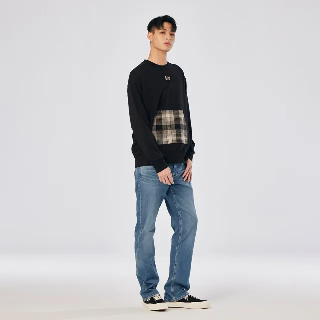 【Lee】男裝 長袖厚T / 格紋口袋 共2色 Oversized版型(LL210327008 / LL210327K11)