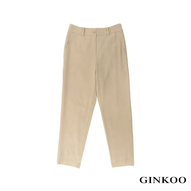 【GINKOO 俊克】口袋鏈飾合身長褲