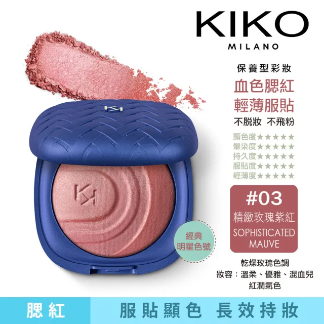 【KIKO MILANO】經典三色烘焙頰彩盤 5g 2色任選(腮紅/眼影/彩妝/底妝/粉底液/BB霜/CC霜/妝前乳)