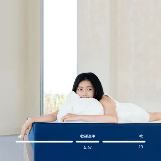 【hoi! 好好生活】藍盒子記憶棉三段式獨立筒床墊 Z1-歐規雙人加大6尺 180*200(獨立筒 軟硬適中天絲面料)