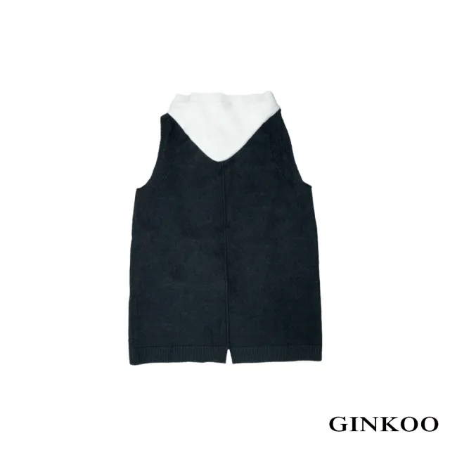 【GINKOO 俊克】連帽針織長背心外套