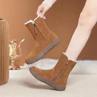 【LN】★保暖中筒加絨雪靴(女鞋/短靴/雪鞋/靴子)