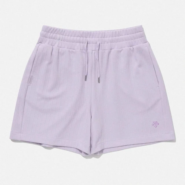 DESCENTE JACQUARD KNITSHORT PANTS 女士 運動短褲(黑色/奶油白色/紫色)