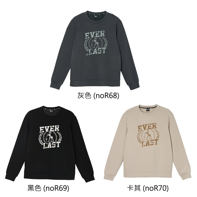 EVERLAST EVERLAST 長袖圓領上衣 大學T 大圖騰印花 男款 44511002