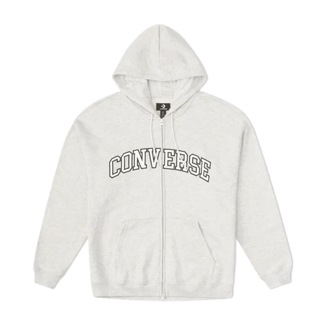 CONVERSE Retro Chuck Fz Hood Retro 男款 灰色 復古 拉鍊 連帽 外套 10027083-A04