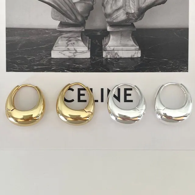 耳環　金環　①②まとめて 簡約圓弧造型純銀耳環– Cool Cat High Five