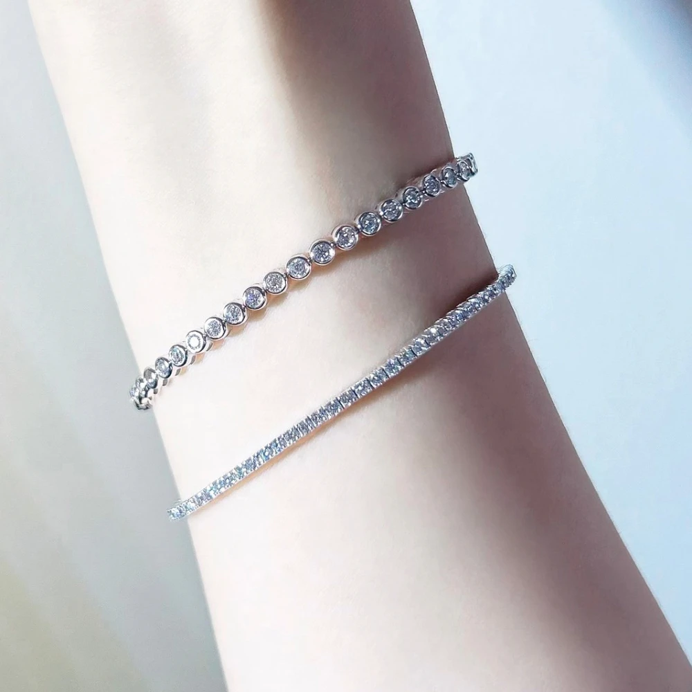 鉅曜2克拉鑽石手鍊 鉅曜2克拉鑽石手鍊 淨白等級鑽石,培育鑽石 總重2克拉)