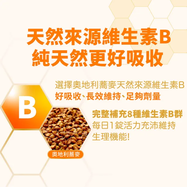 【統欣生技】TX-長效天然維他命B群 1入組(60粒/入-12小時緩釋錠.小顆粒)