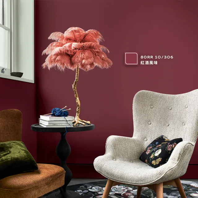 【得利】Dulux官方旗艦店★A721 水性調合漆 平光 精選紅色系 電腦調色（1公升裝）｜客製化調色漆(油漆)