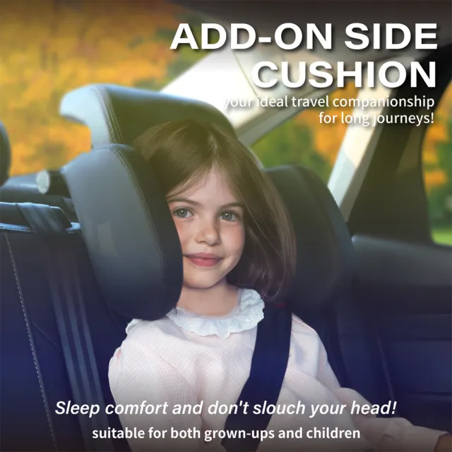 【PERO】車用睡眠靠枕 汽車側靠枕 睡覺神器(親膚皮革款側睡頭枕)