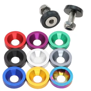 【Supamoto】不鏽鋼車牌螺絲—鋁合金(陽極/沉頭內六角螺絲/造型/M6/大牌照/白鐵)