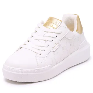 【Leon Chang 雨傘】-官方直營-韓風厚底休閒鞋-白金(女款)