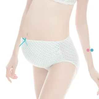 【Gennies 奇妮】孕婦內褲 莫代爾點點中腰內褲(共2色)