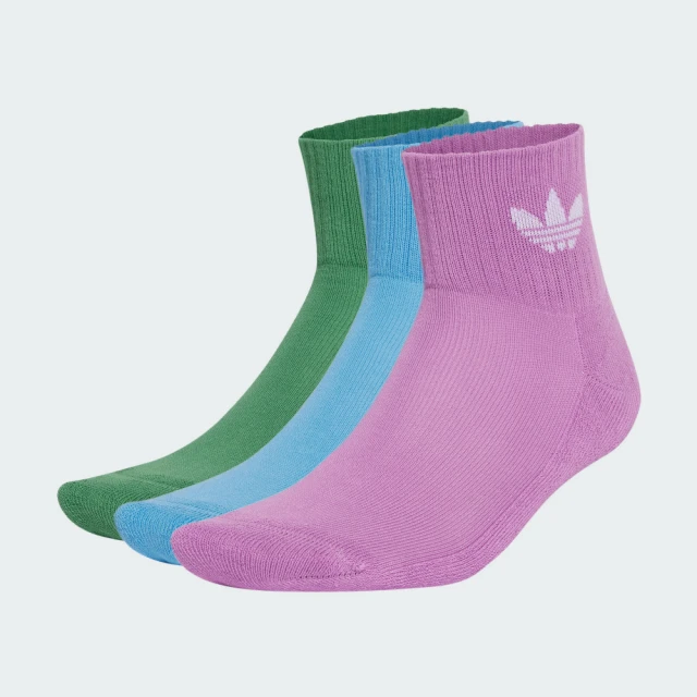 adidas 愛迪達 中筒襪 3 雙入(IX5241 男/女 中性襪 ORIGINALS中筒襪 繽紛配色襪組)