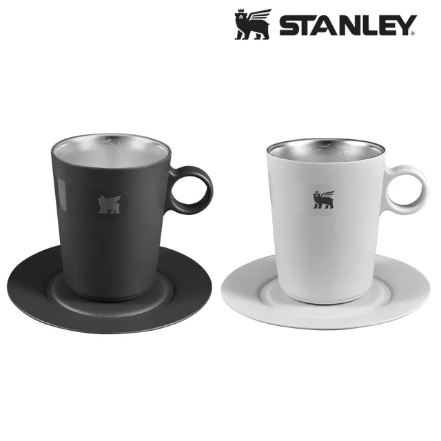【Stanley】官方直營 晨光時刻 雙層不鏽鋼拿鐵咖啡杯盤組