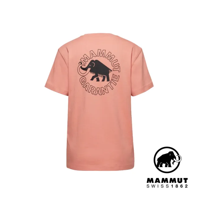 【Mammut 長毛象官方直營】Mammut Base Guarantee 1974 有機棉休閒短袖T恤 女款 石英粉 #1017-07210
