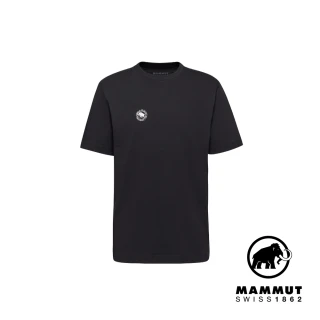 【Mammut 長毛象官方直營】Mammut Base Guarantee 1974 有機棉休閒短袖T恤 男款 黑色 #1017-07200