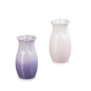 【Le Creuset】瓷器花瓶16cm(藍鈴紫/貝殼粉 二選一-無盒)