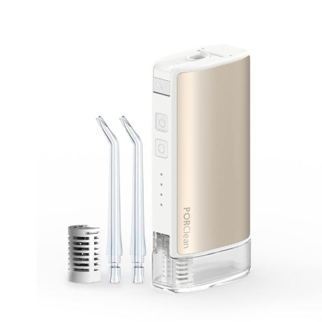 【PORClean 寶可齡】THIN601 隨身型抗菌沖牙機-香檳金(PO-THIN601-G)
