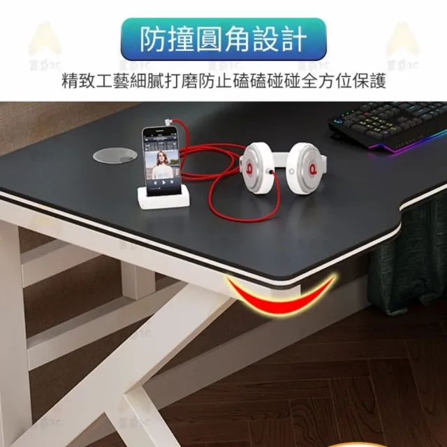 【小不記】長140*寬60*高75 設計專利款+USB充電孔(辦公桌 電腦桌 電競桌 書桌 工作桌 學習桌椅 桌子)