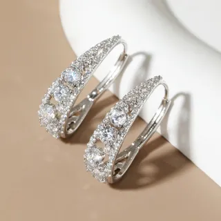 【MoonDy】925 純銀耳環 耳飾 韓國飾品 鋯石耳環 抗敏耳環 ins風 耳環女 造型耳環 耳扣 高