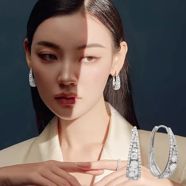 【MoonDy】925 純銀耳環 耳飾 韓國飾品 鋯石耳環 抗敏耳環 ins風 耳環女 造型耳環 耳扣 高