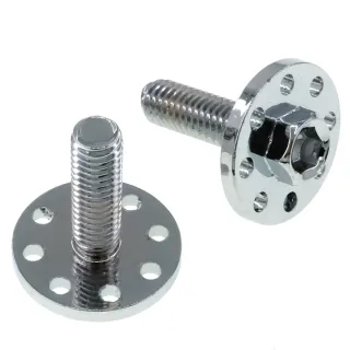 【Supamoto】不鏽鋼車牌螺絲—銀色法蘭(圓孔鏤空/M6/大牌照/白鐵/六角螺絲)