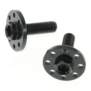 【Supamoto】不鏽鋼車牌螺絲—黑色法蘭(圓孔鏤空/M6/大牌照/白鐵/六角螺絲)